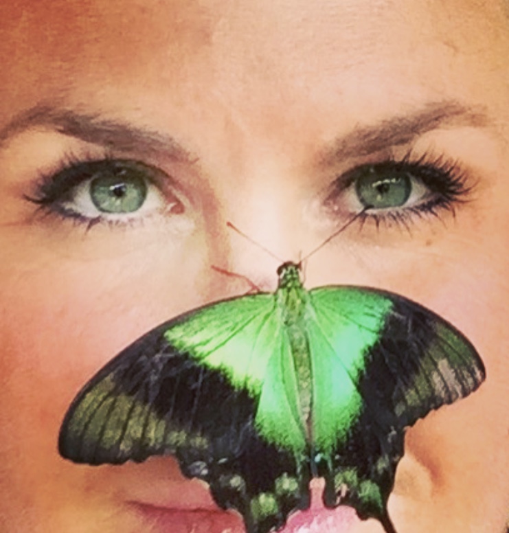 Tamara's face with butterfly on it