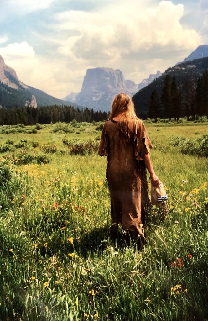 Tamara walking in a field