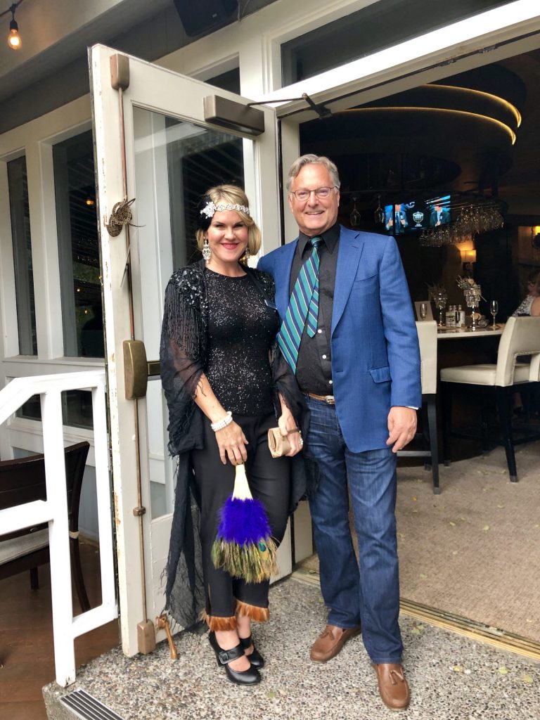 Tamara and her husband in 1920's attire